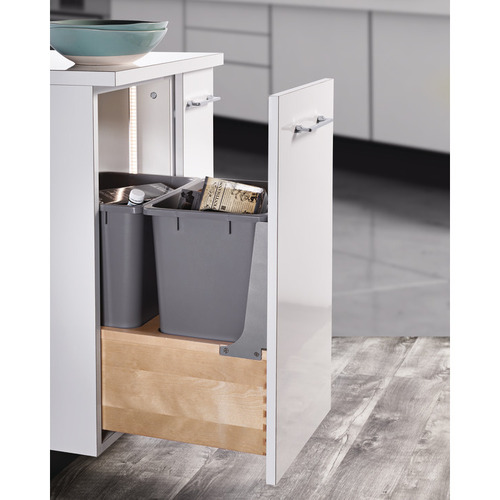 Hafele 503.88.808 Hafele Elemental Double Wood Waste Bin Pull-Out