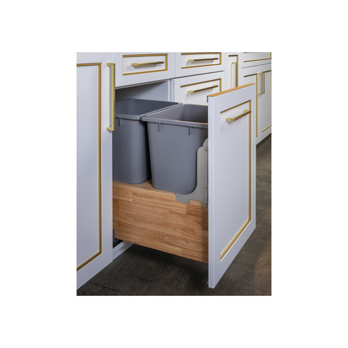 Hafele 503.88.807 Hafele Elemental Double Wood Waste Bin Pull-Out