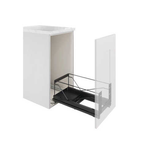 Hafele 502.57.320 Kessebohmer Single Bin Pull-Out Waste Bin, Bottom Mounted