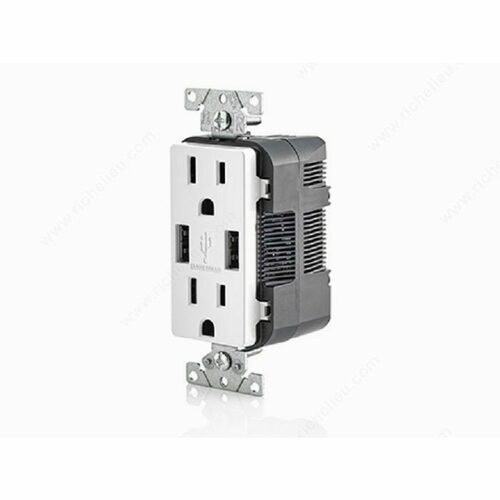 Richelieu 5632030 Double Outlet USB Charger