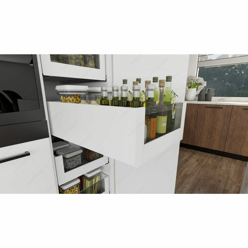 Richelieu WEBKIT1249885 OPTIMIZ-R 185mm Inner Drawer Set with Smoked Glass Inserts