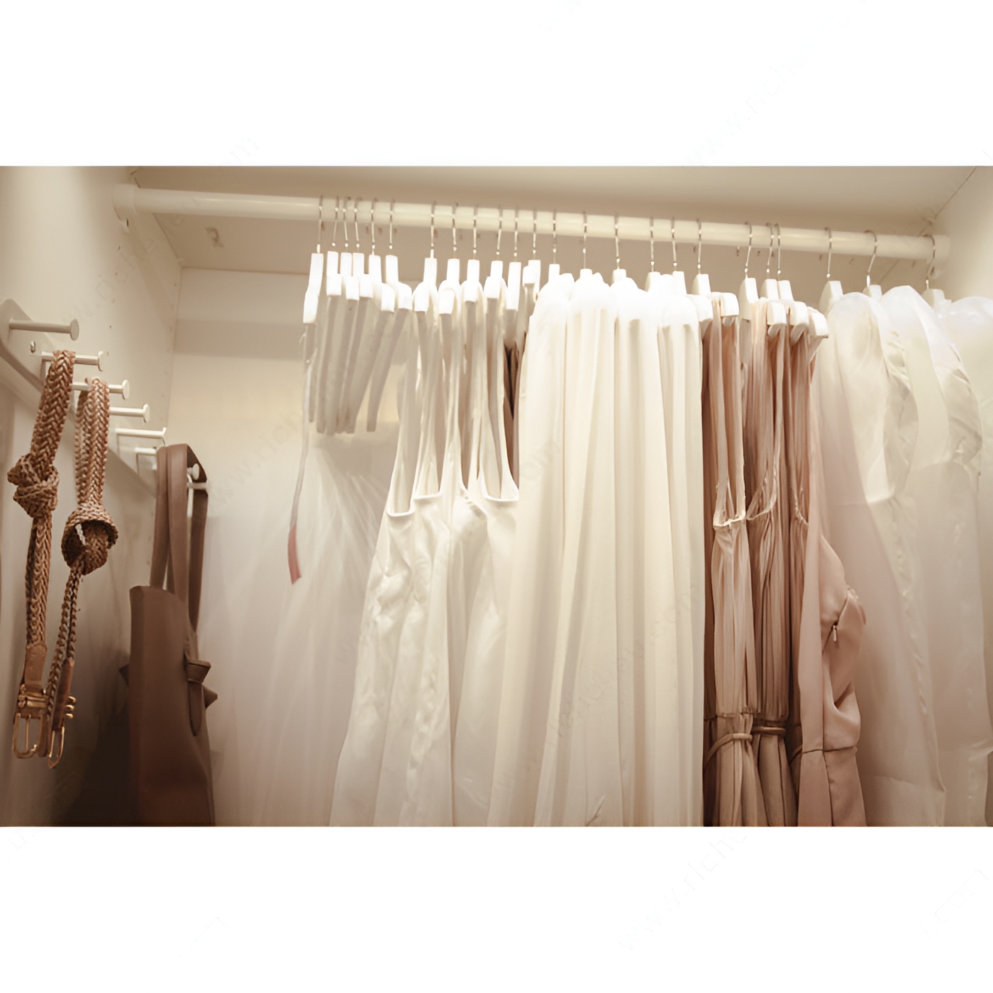 Richelieu 1830FEWV Adjustable Closet Rod with Fixed Ends White